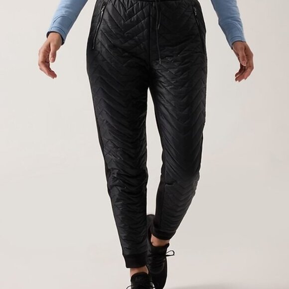 Athleta | Solstice Quilted Jogger | Black | Size 10 | #467123 Y0509H - Picture 1 of 12